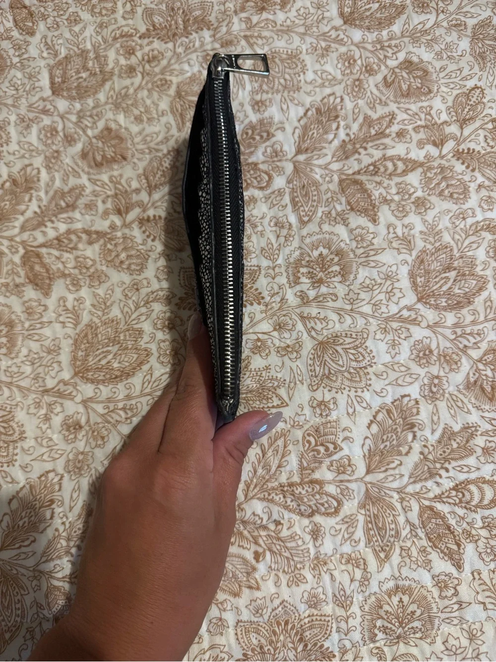 Black Speckled Wristlet Clutch - Women's Bag